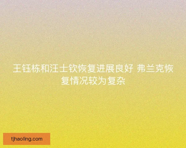 王钰栋和汪士钦恢复进展良好 弗兰克恢复情况较为复杂 王钰栋和汪士钦恢复进展良好 弗兰克恢复情况较为复杂
